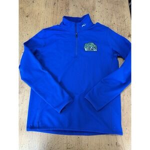 Mens 52 Large KJUS Caliente Half Zip blue therma pullover Juinor Hockey